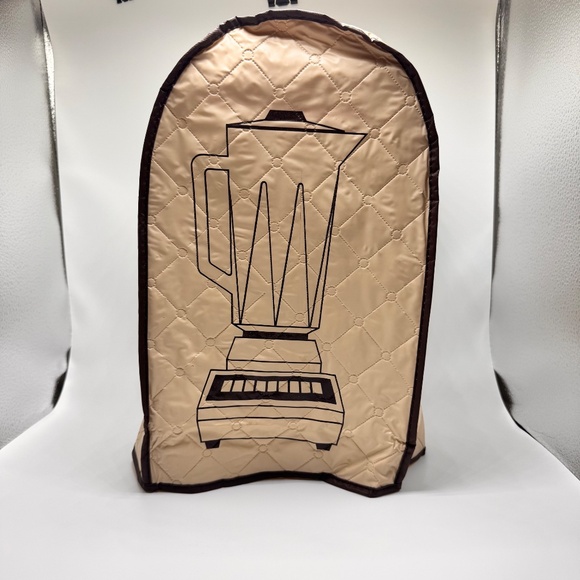 Vintage Blender Cover Quilted Plastic Tan Brown - Picture 1 of 10